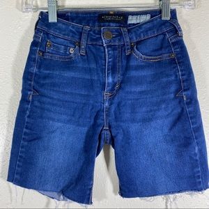 Aeropostal denim High Rise shorts high waisted distressed frayed shorts …